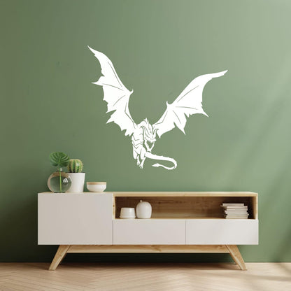 Mural And Wall Vinyl Decal Dragon Tale Fantasy Monster Flying Easy Installation