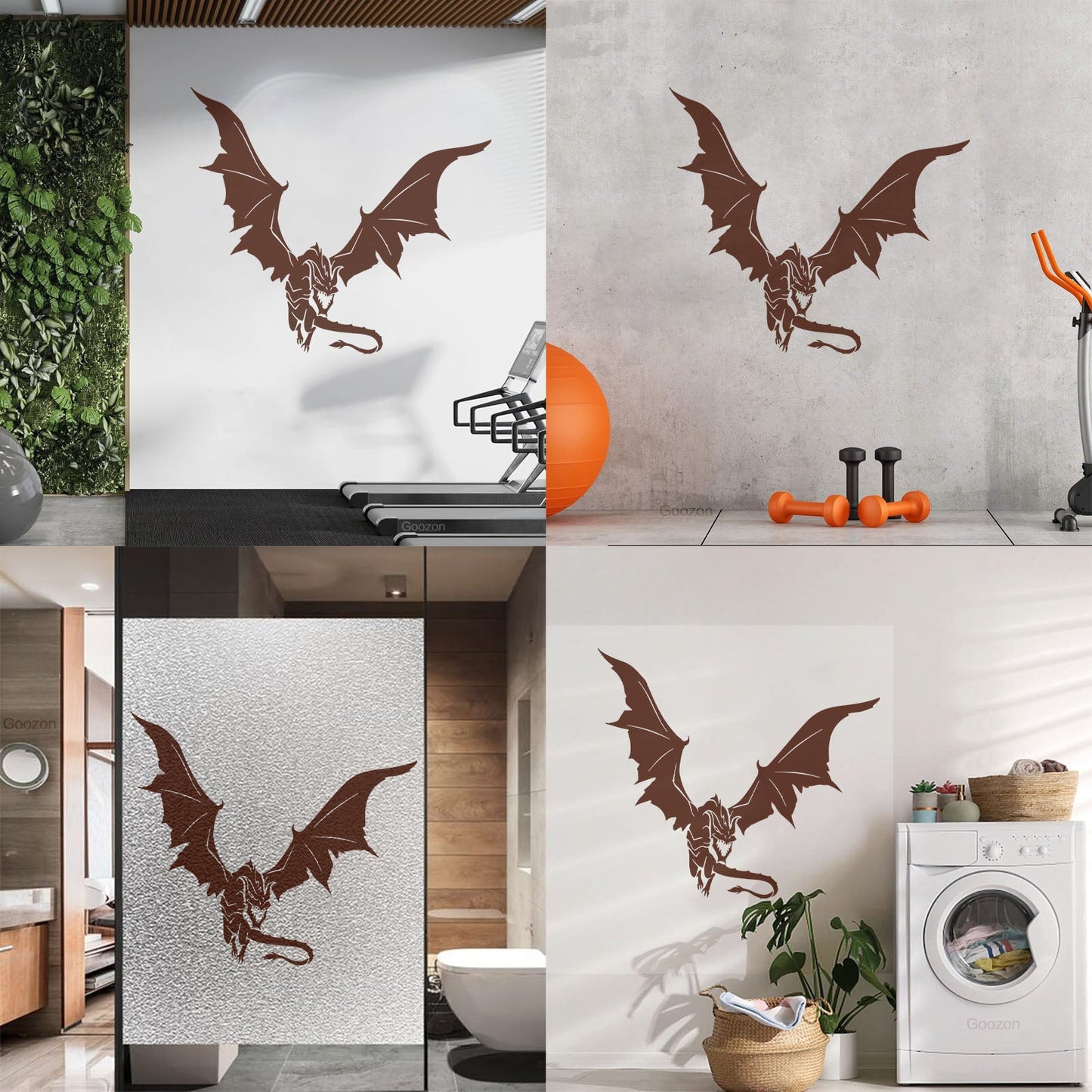Mural And Wall Vinyl Decal Dragon Tale Fantasy Monster Flying Easy Installation