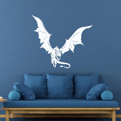 Mural And Wall Vinyl Decal Dragon Tale Fantasy Monster Flying Easy Installation
