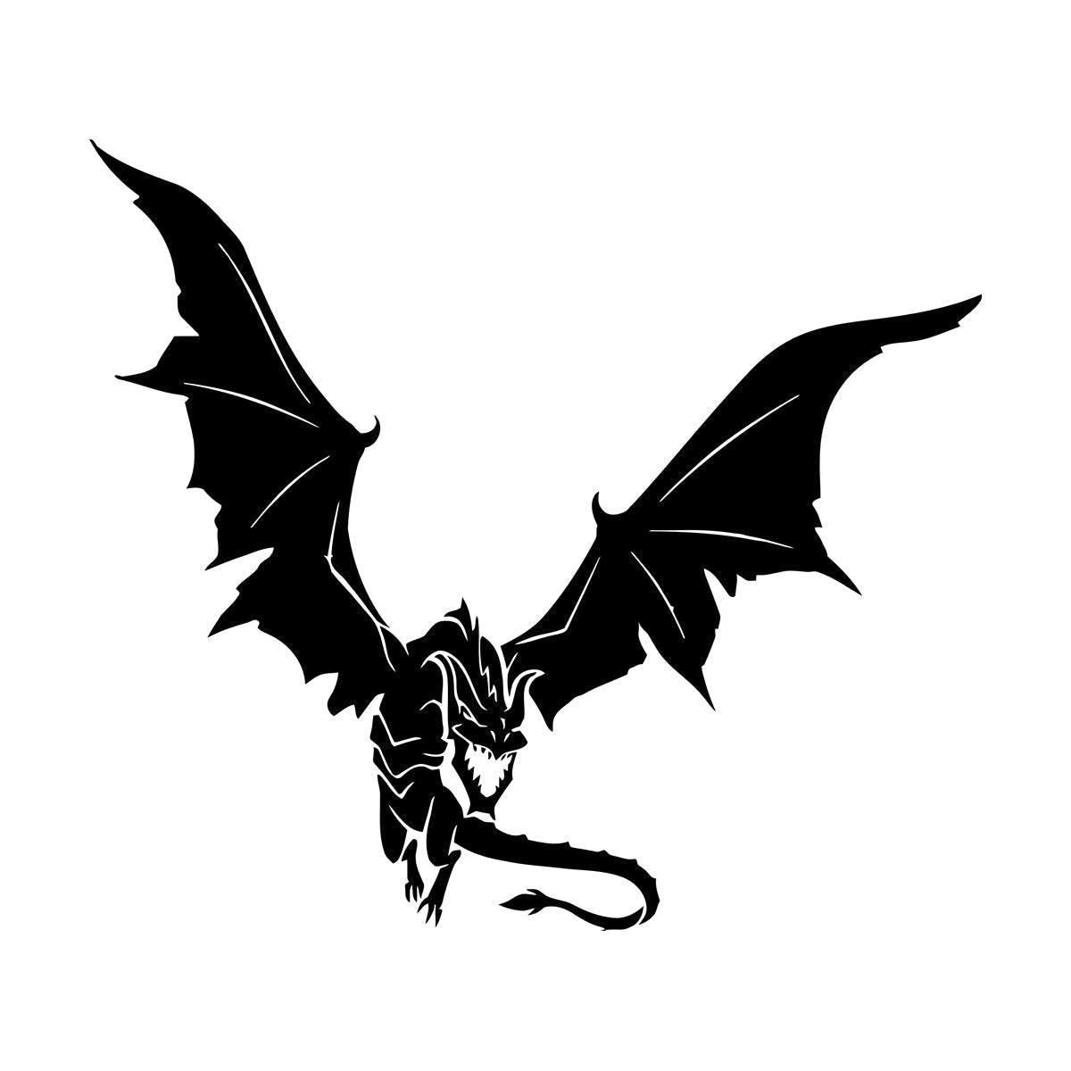 Mural And Wall Vinyl Decal Dragon Tale Fantasy Monster Flying Easy Installation