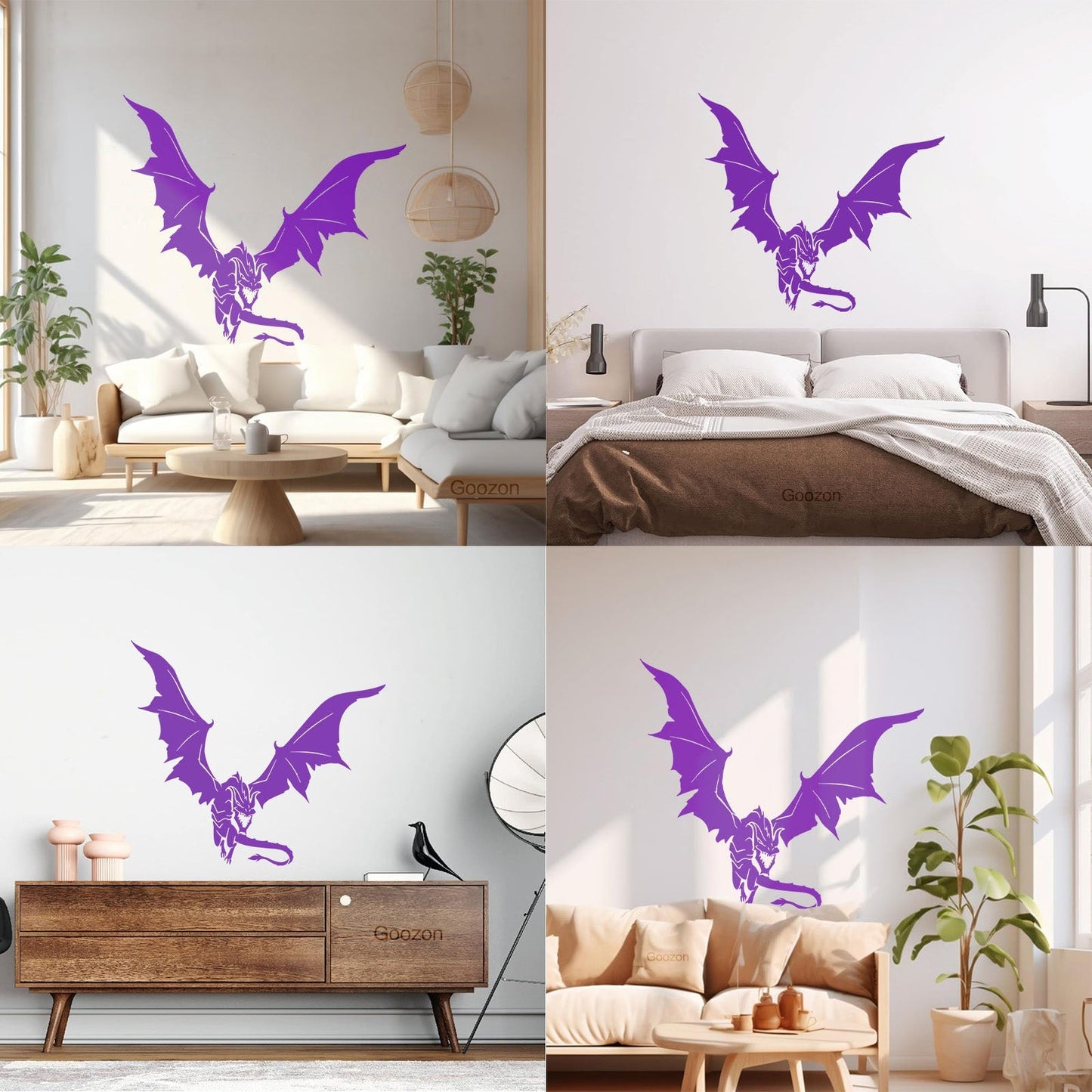 Mural And Wall Vinyl Decal Dragon Tale Fantasy Monster Flying Easy Installation