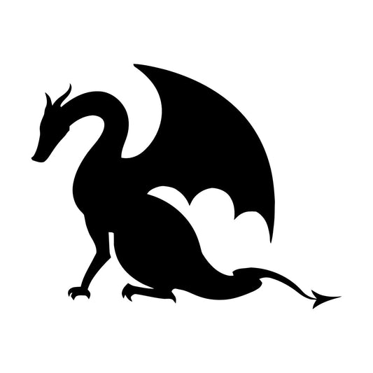 Wall Stickers Paster Paper Dragon Tale Monster Fire Breathing Fantasy Art Mural Painting