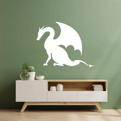 Wall Stickers Paster Paper Dragon Tale Monster Fire Breathing Fantasy Art Mural Painting