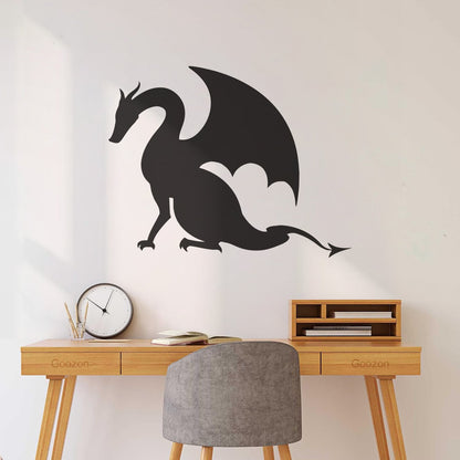 Wall Stickers Paster Paper Dragon Tale Monster Fire Breathing Fantasy Art Mural Painting