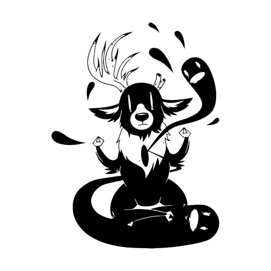 Fantasy Animal Deer Elk Horn Tale Miracle Wall Vinyl Sticker Decor Multiple Size Options