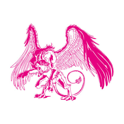 Griffin Fantasy Bird Monster Creature Tale Lettering Decals Wall Beautification