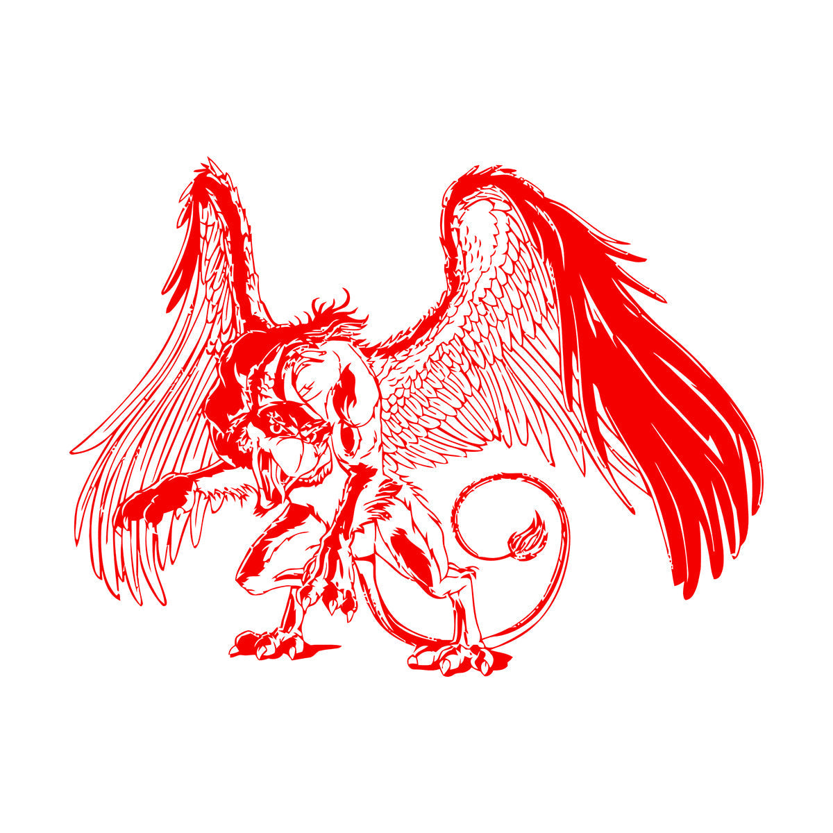 Griffin Fantasy Bird Monster Creature Tale Lettering Decals Wall Beautification