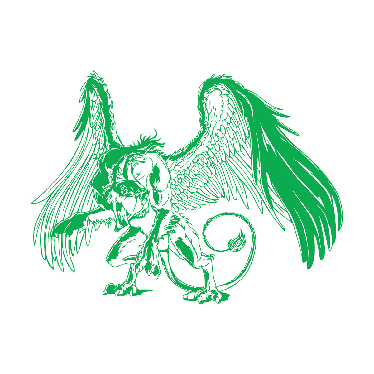 Griffin Fantasy Bird Monster Creature Tale Lettering Decals Wall Beautification