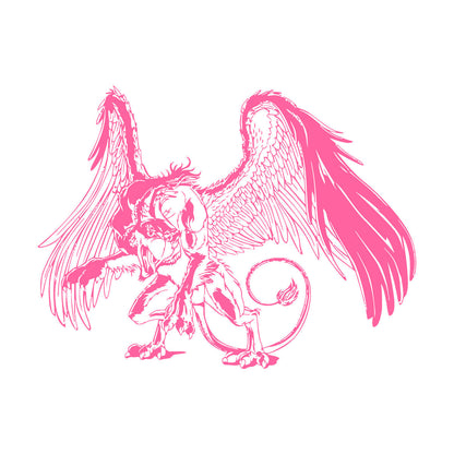 Griffin Fantasy Bird Monster Creature Tale Lettering Decals Wall Beautification