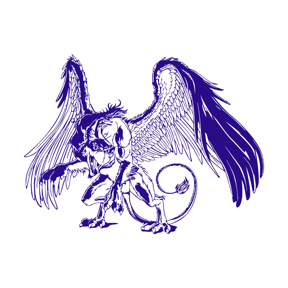 Griffin Fantasy Bird Monster Creature Tale Lettering Decals Wall Beautification