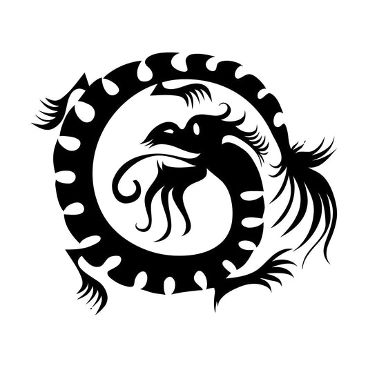 Wall Decals Paster Paper Oriental Mythological Chinese Funny Fantasy Dragon Glass Stickers