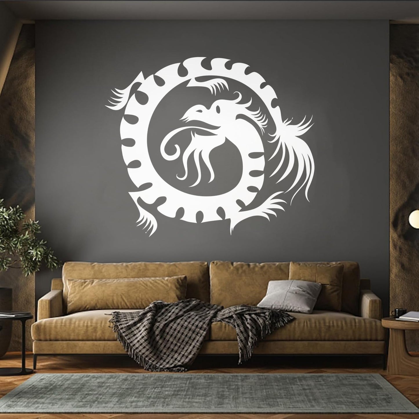 Wall Decals Paster Paper Oriental Mythological Chinese Funny Fantasy Dragon Glass Stickers