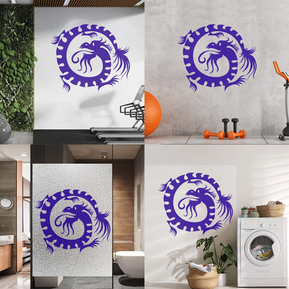 Wall Decals Paster Paper Oriental Mythological Chinese Funny Fantasy Dragon Glass Stickers