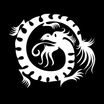 Wall Decals Paster Paper Oriental Mythological Chinese Funny Fantasy Dragon Glass Stickers