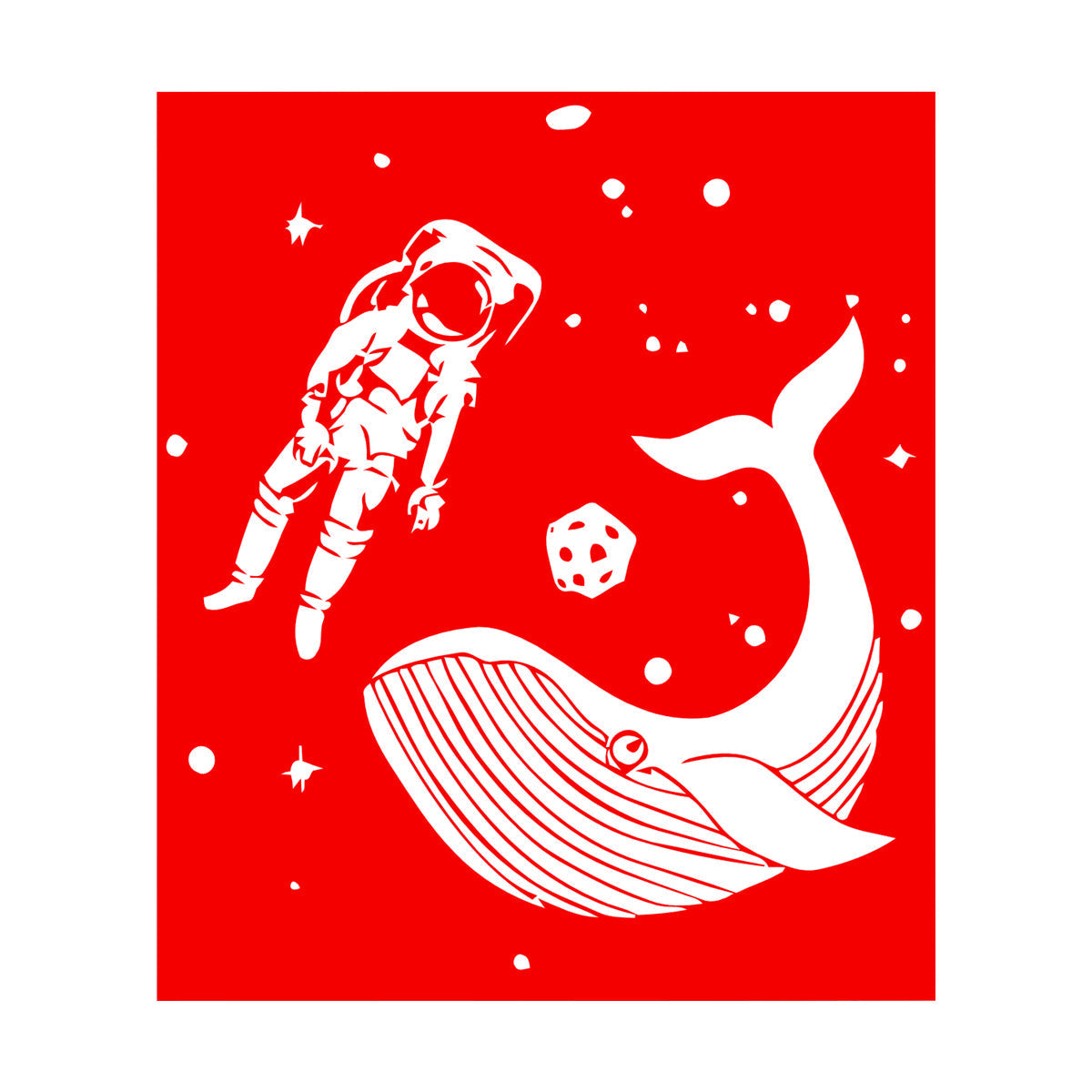 Vinyl Wall Decals Space Astronaut Kids Whale Fish Fantasy Removable Without Leaving Glue