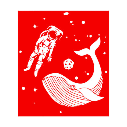 Vinyl Wall Decals Space Astronaut Kids Whale Fish Fantasy Removable Without Leaving Glue
