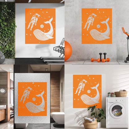Vinyl Wall Decals Space Astronaut Kids Whale Fish Fantasy Removable Without Leaving Glue