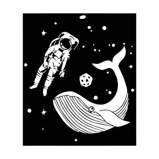 Vinyl Wall Decals Space Astronaut Kids Whale Fish Fantasy Removable Without Leaving Glue