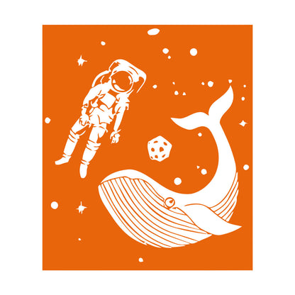 Vinyl Wall Decals Space Astronaut Kids Whale Fish Fantasy Removable Without Leaving Glue