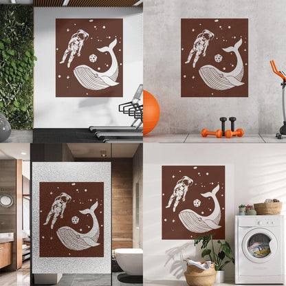 Vinyl Wall Decals Space Astronaut Kids Whale Fish Fantasy Removable Without Leaving Glue