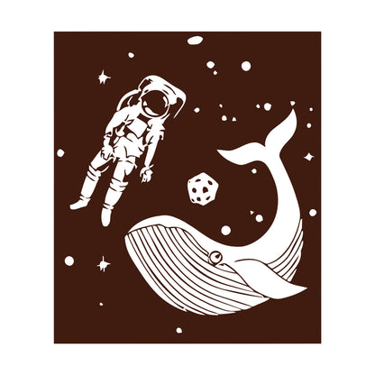 Vinyl Wall Decals Space Astronaut Kids Whale Fish Fantasy Removable Without Leaving Glue