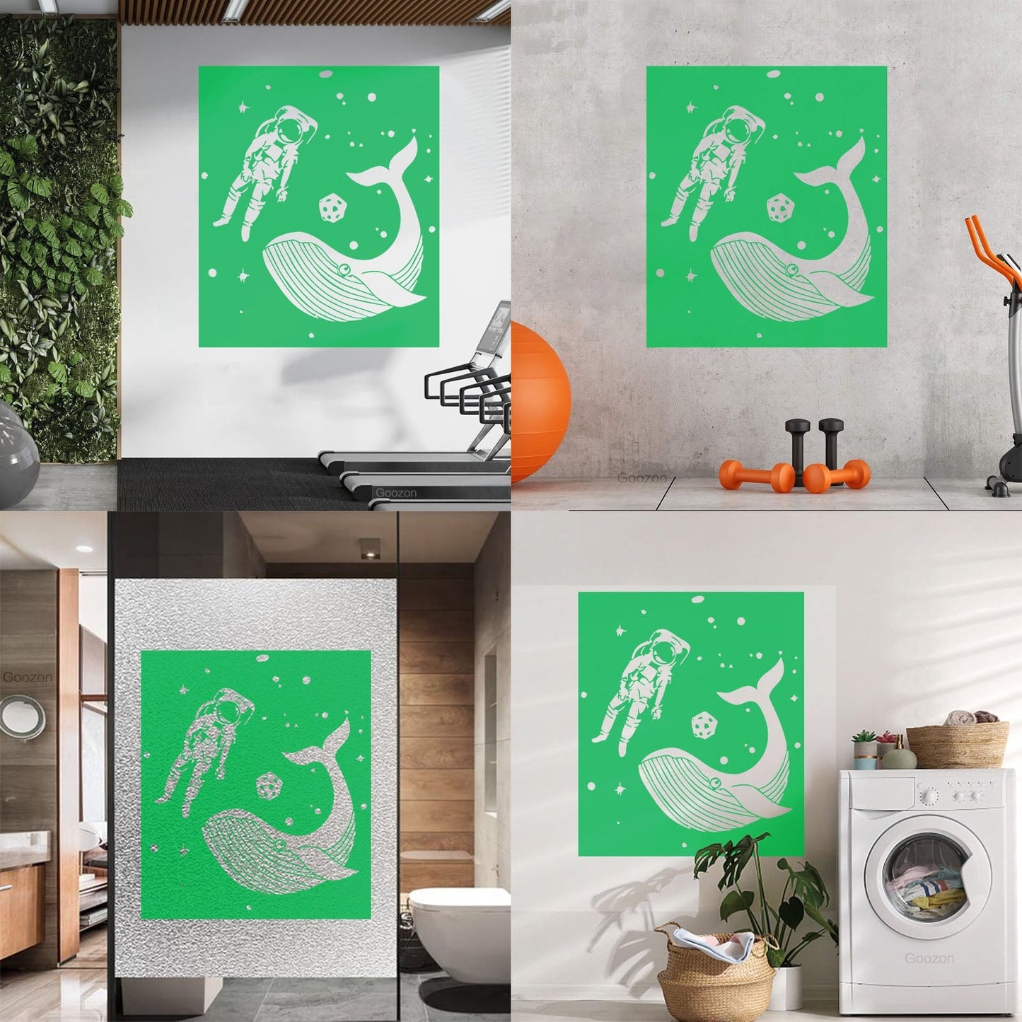 Vinyl Wall Decals Space Astronaut Kids Whale Fish Fantasy Removable Without Leaving Glue