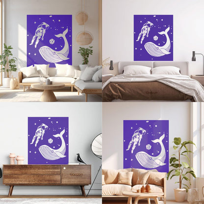 Vinyl Wall Decals Space Astronaut Kids Whale Fish Fantasy Removable Without Leaving Glue