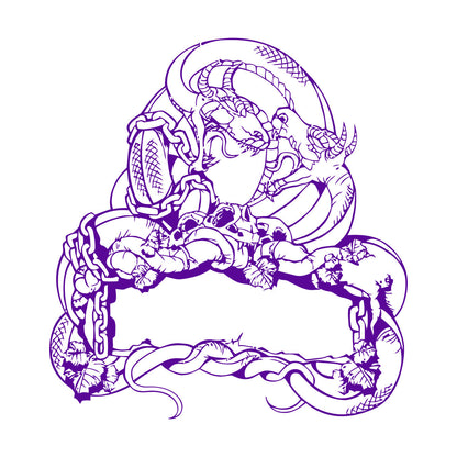 Engraving Decals Two Dragon Skull Snake Fighting Fantasy Lizard Self Adhesive