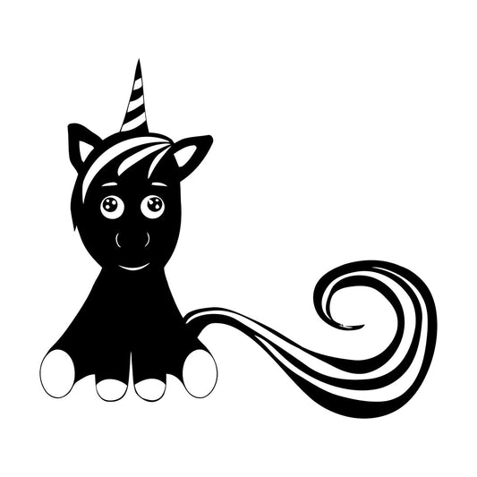 Mural And Wall Vinyl Decal Unicorn Fantastic Animal Fantasy Fairy Tale Kids Do Not Damage The Wall Surface