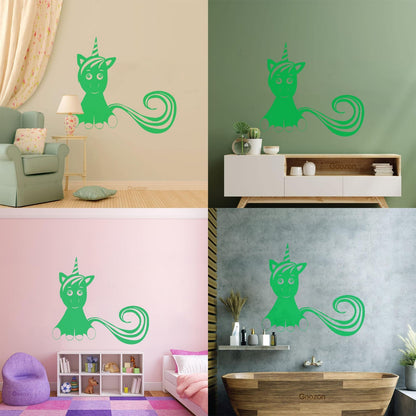 Mural And Wall Vinyl Decal Unicorn Fantastic Animal Fantasy Fairy Tale Kids Do Not Damage The Wall Surface