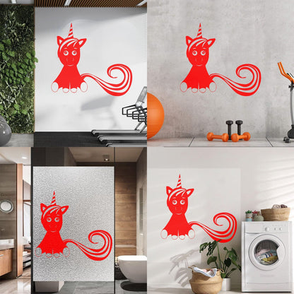 Mural And Wall Vinyl Decal Unicorn Fantastic Animal Fantasy Fairy Tale Kids Do Not Damage The Wall Surface