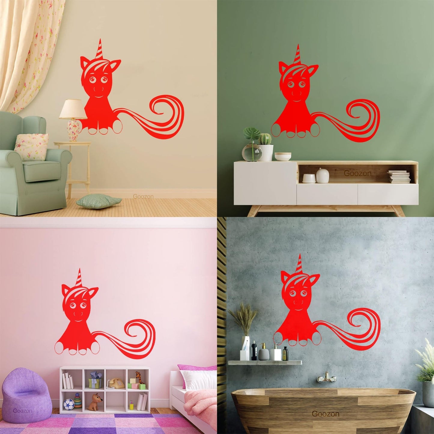 Mural And Wall Vinyl Decal Unicorn Fantastic Animal Fantasy Fairy Tale Kids Do Not Damage The Wall Surface