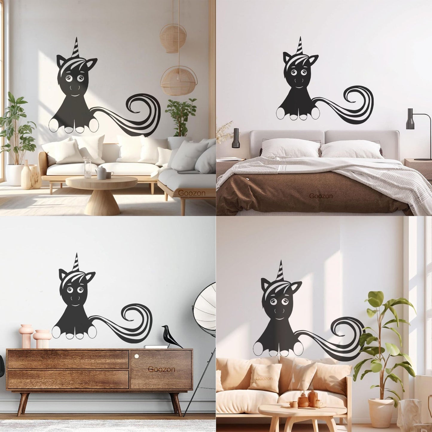 Mural And Wall Vinyl Decal Unicorn Fantastic Animal Fantasy Fairy Tale Kids Do Not Damage The Wall Surface