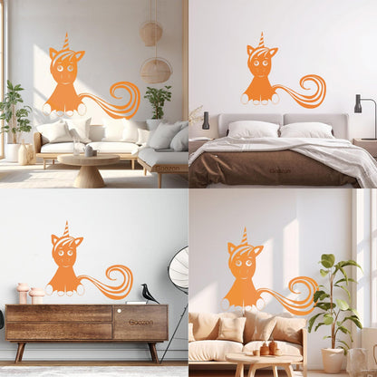 Mural And Wall Vinyl Decal Unicorn Fantastic Animal Fantasy Fairy Tale Kids Do Not Damage The Wall Surface