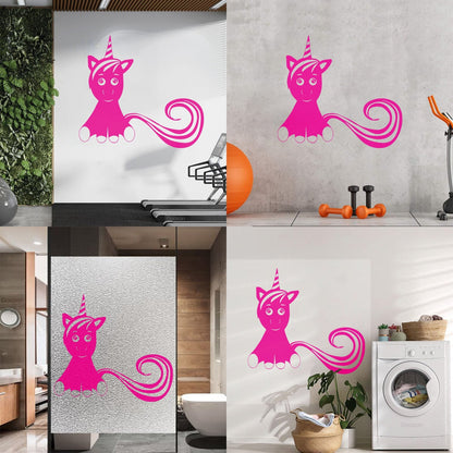 Mural And Wall Vinyl Decal Unicorn Fantastic Animal Fantasy Fairy Tale Kids Do Not Damage The Wall Surface