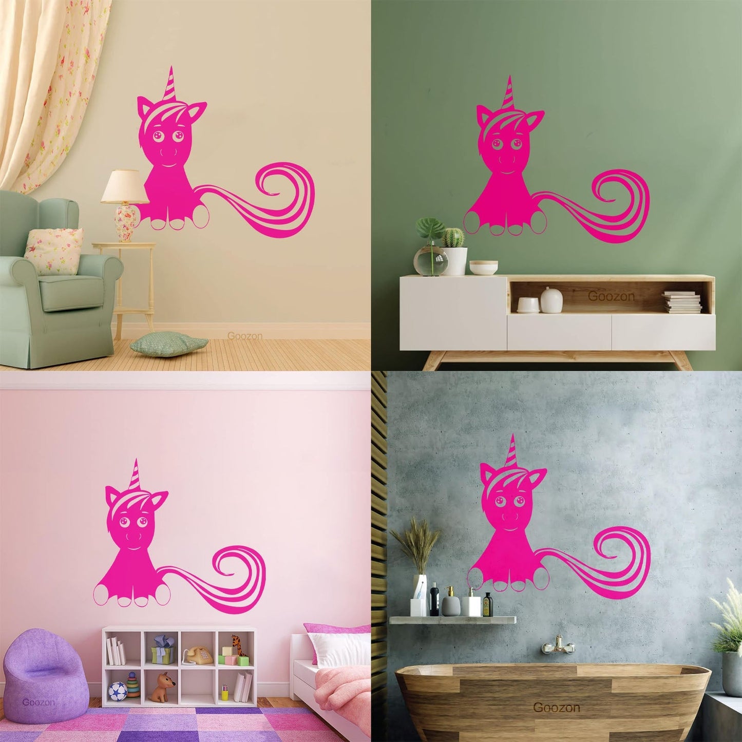 Mural And Wall Vinyl Decal Unicorn Fantastic Animal Fantasy Fairy Tale Kids Do Not Damage The Wall Surface