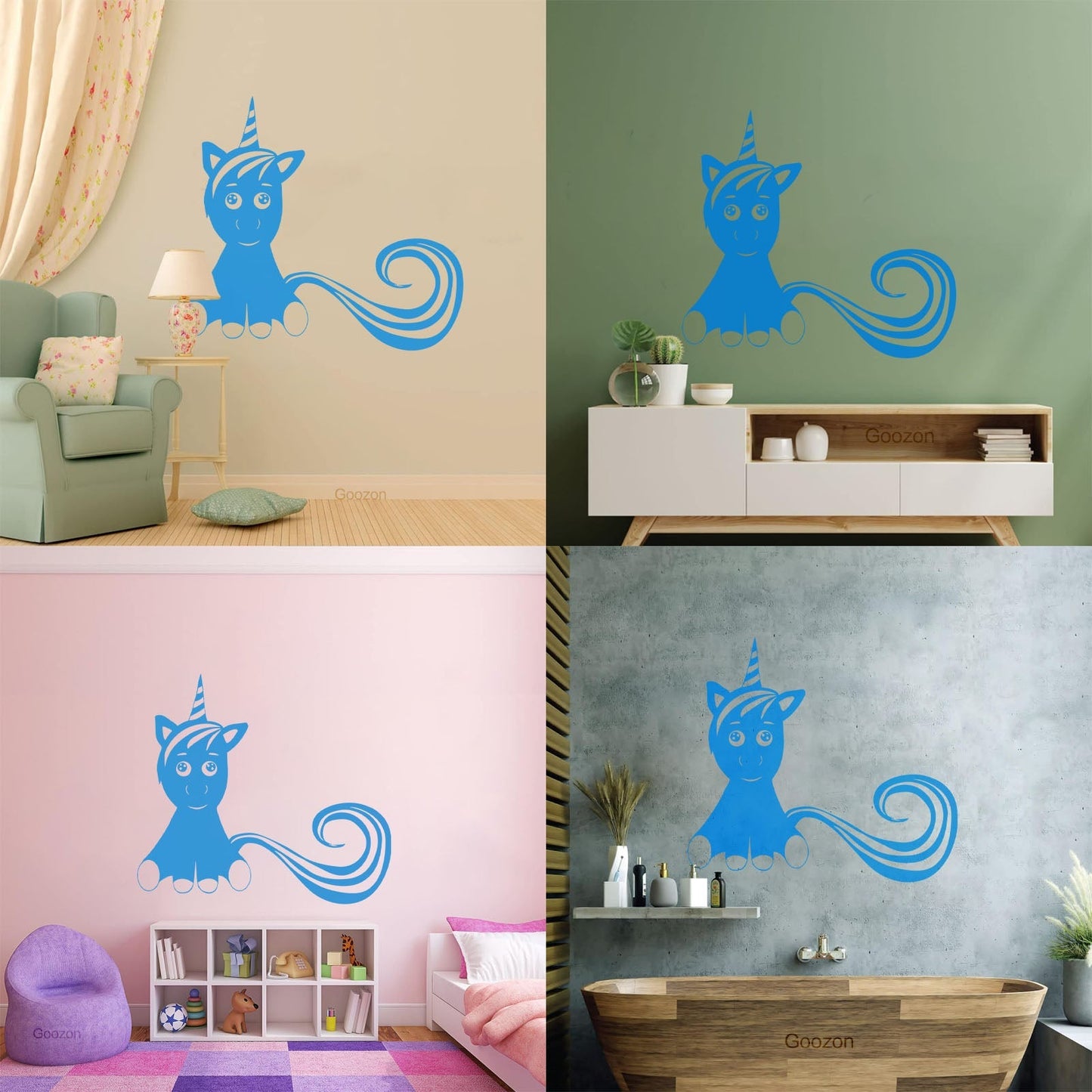 Mural And Wall Vinyl Decal Unicorn Fantastic Animal Fantasy Fairy Tale Kids Do Not Damage The Wall Surface