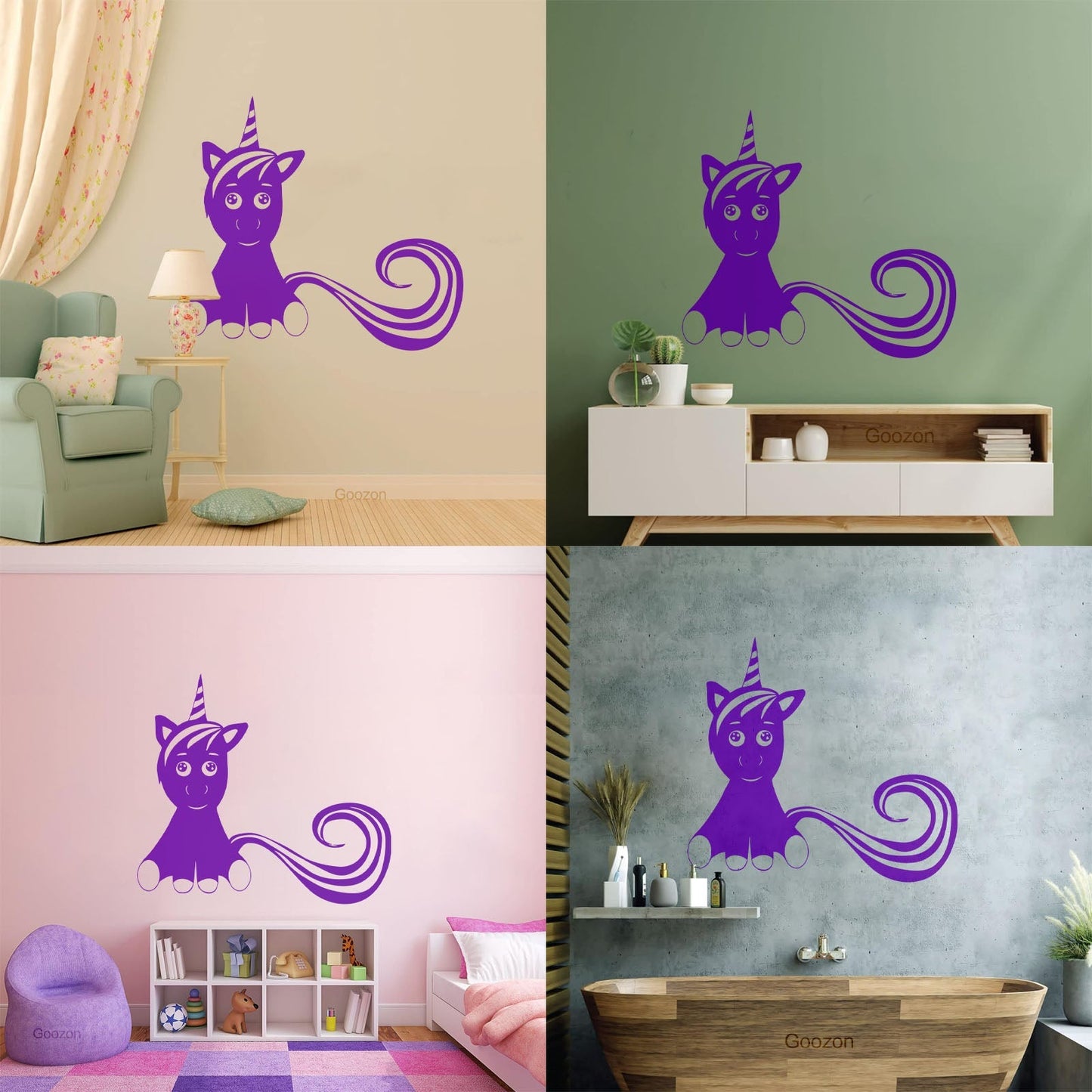 Mural And Wall Vinyl Decal Unicorn Fantastic Animal Fantasy Fairy Tale Kids Do Not Damage The Wall Surface