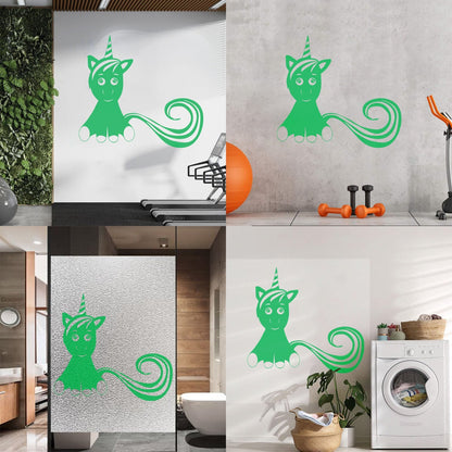 Mural And Wall Vinyl Decal Unicorn Fantastic Animal Fantasy Fairy Tale Kids Do Not Damage The Wall Surface