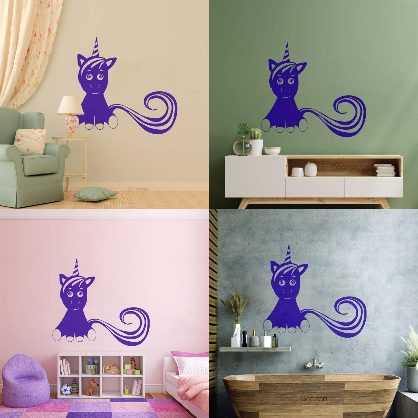Mural And Wall Vinyl Decal Unicorn Fantastic Animal Fantasy Fairy Tale Kids Do Not Damage The Wall Surface