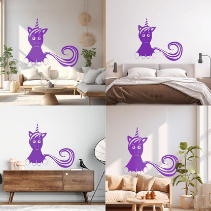 Mural And Wall Vinyl Decal Unicorn Fantastic Animal Fantasy Fairy Tale Kids Do Not Damage The Wall Surface