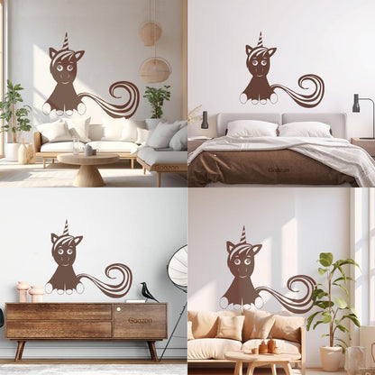 Mural And Wall Vinyl Decal Unicorn Fantastic Animal Fantasy Fairy Tale Kids Do Not Damage The Wall Surface