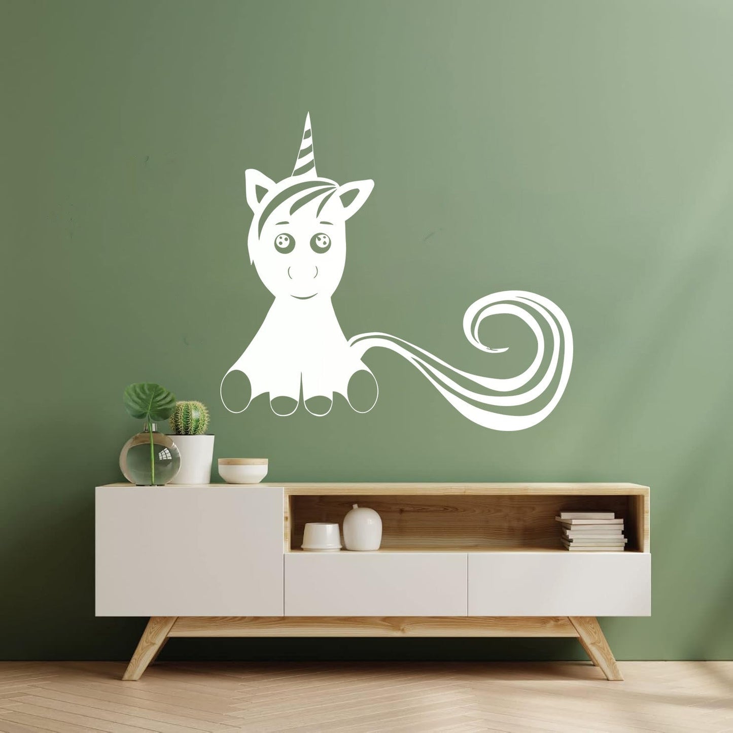 Mural And Wall Vinyl Decal Unicorn Fantastic Animal Fantasy Fairy Tale Kids Do Not Damage The Wall Surface