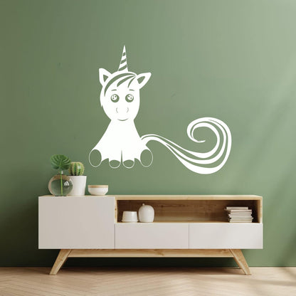 Mural And Wall Vinyl Decal Unicorn Fantastic Animal Fantasy Fairy Tale Kids Do Not Damage The Wall Surface