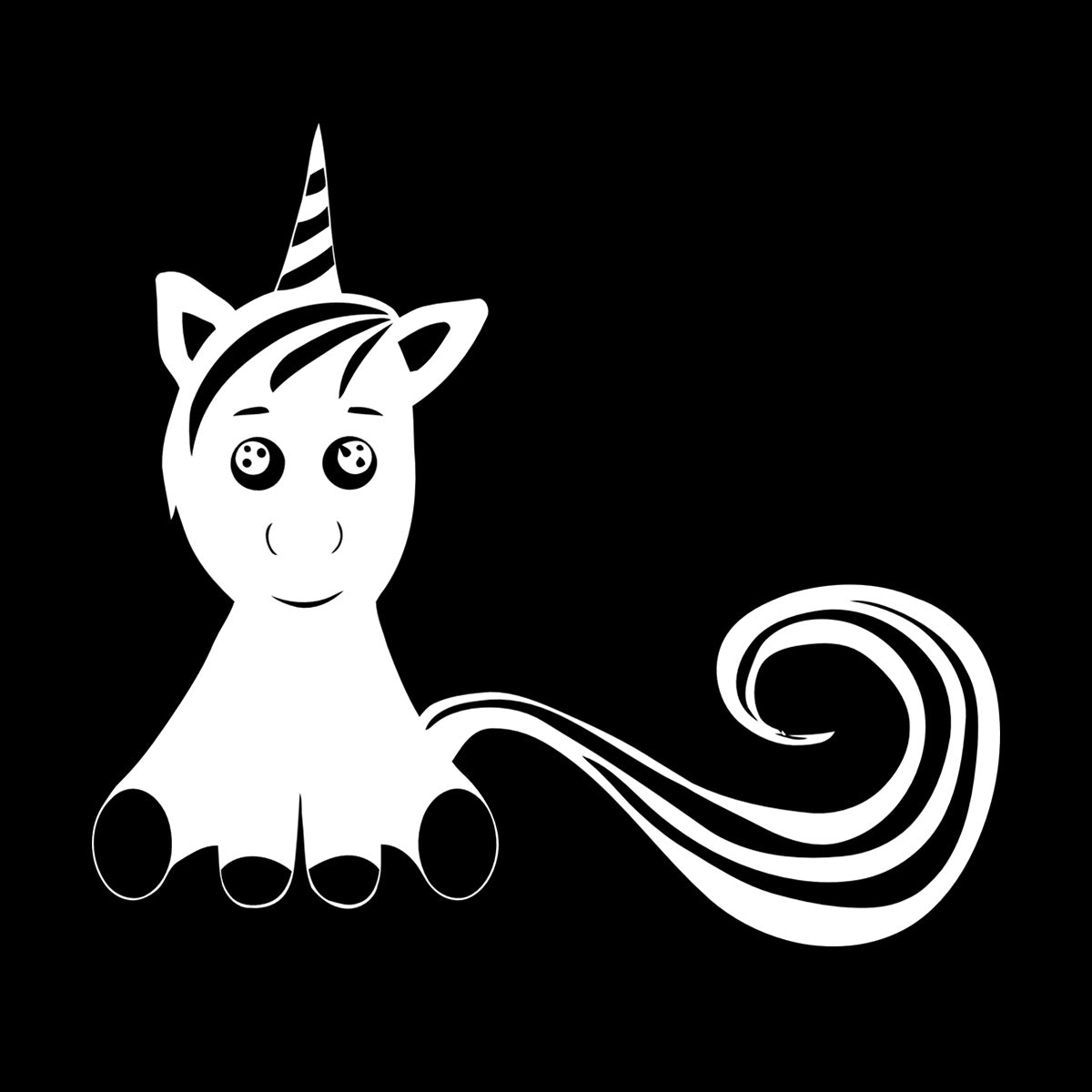 Mural And Wall Vinyl Decal Unicorn Fantastic Animal Fantasy Fairy Tale Kids Do Not Damage The Wall Surface