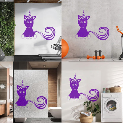 Mural And Wall Vinyl Decal Unicorn Fantastic Animal Fantasy Fairy Tale Kids Do Not Damage The Wall Surface