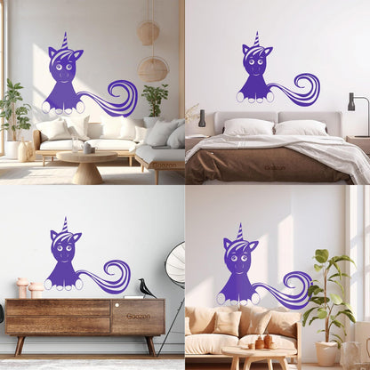 Mural And Wall Vinyl Decal Unicorn Fantastic Animal Fantasy Fairy Tale Kids Do Not Damage The Wall Surface