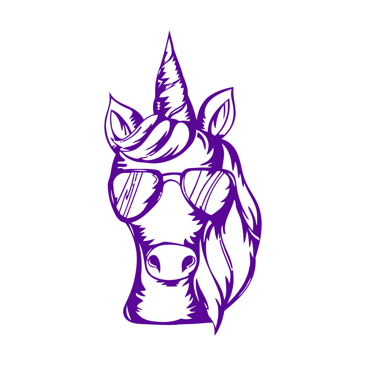 Wall Stickers Paster Paper Unicorn Sunglasses Animal Fantasy Fairy Tale Multi Color Selection