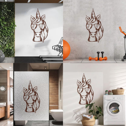 Wall Stickers Paster Paper Unicorn Sunglasses Animal Fantasy Fairy Tale Multi Color Selection
