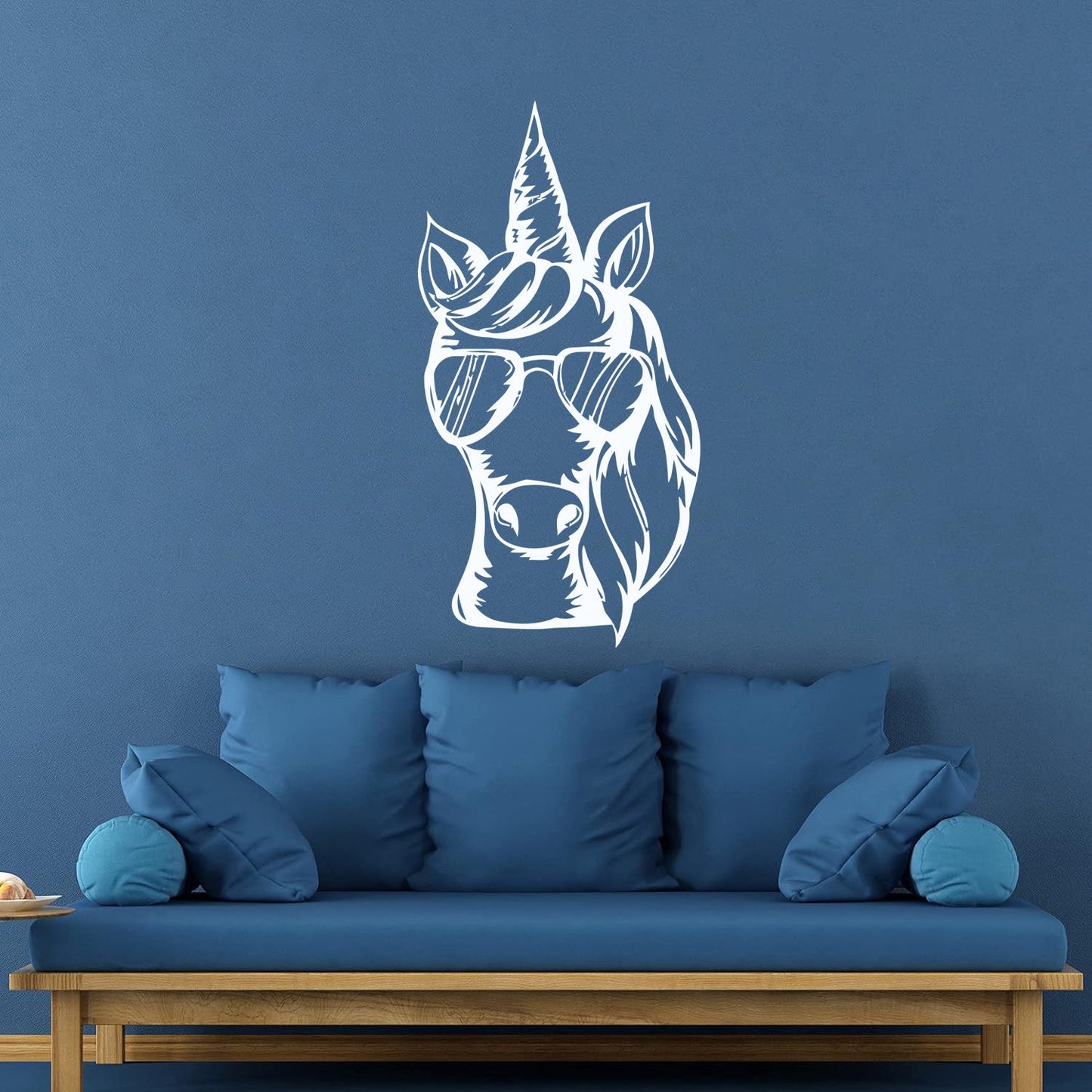 Wall Stickers Paster Paper Unicorn Sunglasses Animal Fantasy Fairy Tale Multi Color Selection